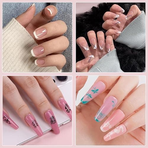 Biutee Nail Art Stamping Plates Set 10PCS French Line Stamp Templates, Nail Stamping Kit with Silicone Nail Stamper for DIY Print Manicure Salon Design Gift In Home thumbnail 9