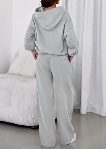 PRETTYGARDEN 2 Piece Lounge Sets for Women Matching Sweatsuits | Oversized Hoodies & Baggy Wide Leg Sweatpants,Casual Sweat Set,Workout Tracksuit,Airport Travel Outfits,Fashion Fall Clothes thumbnail 4