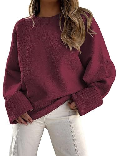 LILLUSORY Women Oversized Warm Cozy Knit Sweaters 2026 Fall Fashion Outfits | Fuzzy Knit, Warm Chunky Long Pullover, Cute Winter Clothing, Old Money Clothes, Ladies Trendy Tunic - Image 1