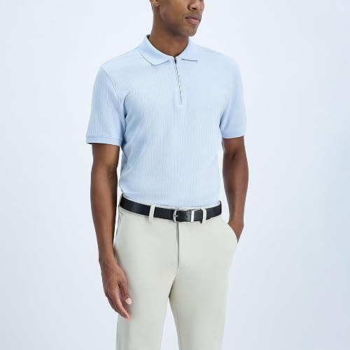Haggar mens 2-in-1 Reversible Leather Belt for Dress Pants, Jeans, Khakis - Classic, Textured, Casual, Sport thumbnail 5
