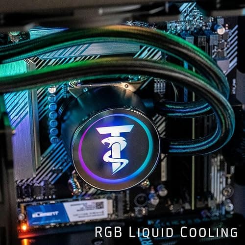 ViprTech Stryker 3.0 Gaming PC - AMD Ryzen 7 (4.1GHz Liquid Cooled), RTX 3060 12GB, 16GB DDR4 RAM, 1TB SSD, 700W PSU, WiFi BT, Win 11 Pro, RGB, Desktop Computer Prebuilt, Black thumbnail 10