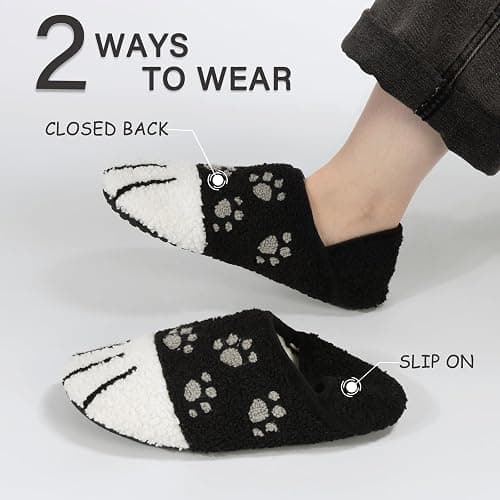 ATHMILE House Slippers for Women Men Indoor Barefoot Slippers Socks Furry Slip on House Shoes Cozy Comfy for Home Bedroom Travel Yoga thumbnail 2