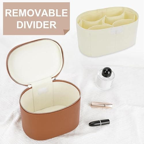 YFGBCX Makeup Bag Vanity Case with Removable Divider Travel Toiletry Bag Portable Cosmetic Bag Makeup Organizer Case thumbnail 4