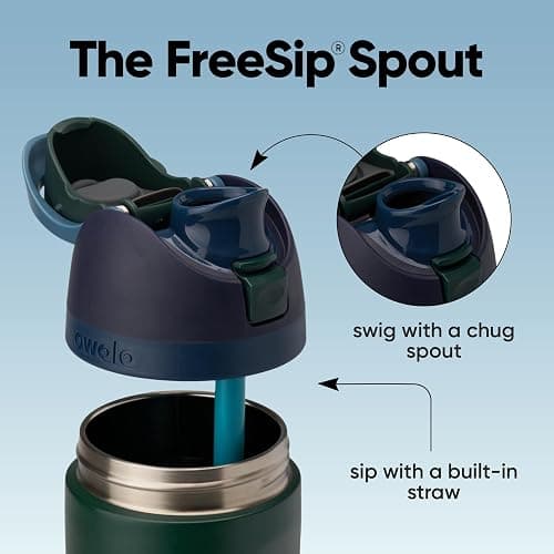Owala FreeSip Insulated Stainless Steel Water Bottle with Straw, BPA-Free Sports Water Bottle, Great for Travel, 24 Oz, Lost Signal thumbnail 3