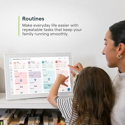 Skylight Calendar: 15-inch Wall Planner Digital Calendar & Chore Chart, Smart Touchscreen Interactive Display for Family Schedules – Wall Mount Included, Great for Organizing Your 2026 Calendar thumbnail 6