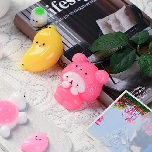 Taba Squishy Fidget Toys 6Pcs, Ultra-Soft Stress Relief Sensory Squeeze Toys for Kids & Adults, Kawaii Fufu Squishies for Party Favors, Birthday Gifts, Xmas Goodie Bags Stuffers thumbnail 3