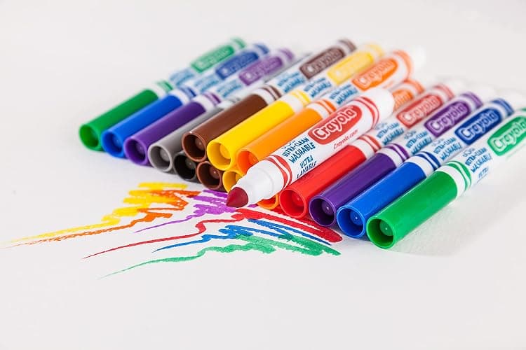 Crayola Ultra Clean Washable Markers (40ct), Colored Markers for Kids, Coloring Book Marker Set, Stocking Stuffers for Kids, Christmas & Holiday Gifts, Ages 3+ thumbnail 4