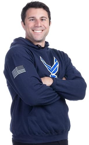 Ann Arbor T-shirt Co. U.S. Military, First Responder Hoodie USAF Army Navy Firefighter Sweatshirt Hoody thumbnail 3