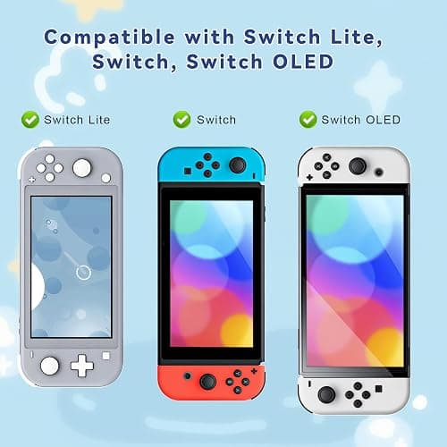 Switch Lite Case Carrying Case- 19 in 1 for Nintendo Switch Accessories Bundle with Switch Lite Thumb Grips, Clear Protective Cover, Screen Protector Cover, Pendant, Stand, Stylus, for Boys, Navy Blue thumbnail 6