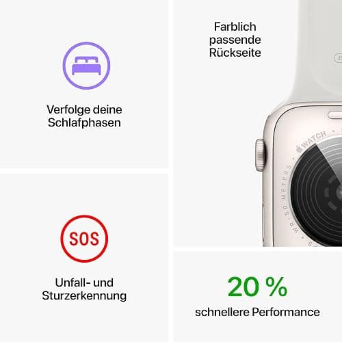 Apple Watch SE (2. Generation) (GPS, 40mm) - Aluminiumgehäuse Polarstern mit Sportarmband Polarstern - Regular (Generalüberholt) thumbnail 6