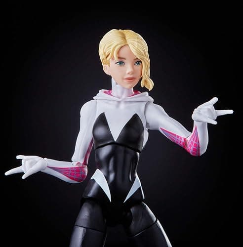 Hasbro Marvel Legends Series Spider-Man: Into The Spider-Verse Gwen Stacy 6-inch Collectible Action Figure Toy, with Spider-Ham Mini-Figure thumbnail 10