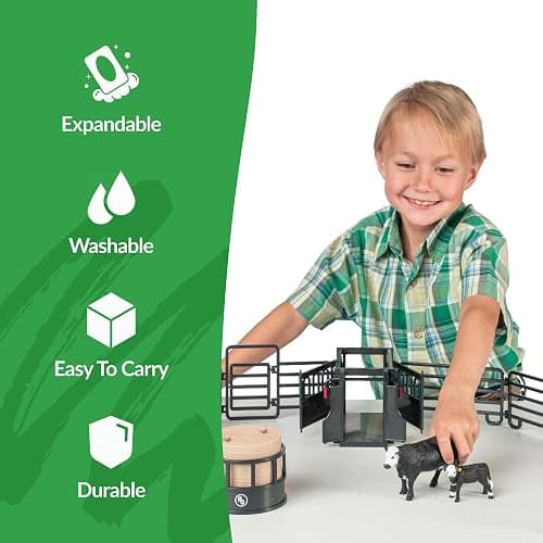 Big Country Toys 6666 Ranch Black Angus Ranch Set – Realistic Ranch Playset with Cattle, Accessories & Farm Fun thumbnail 3