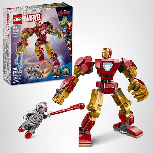 LEGO Marvel Iron Man Mech vs. Ultron Building Toy Set - for Kids, Boys and Girls, Ages 6+ - Buildable Action Figure - Superhero Gift for Birthday - 76307 thumbnail 7