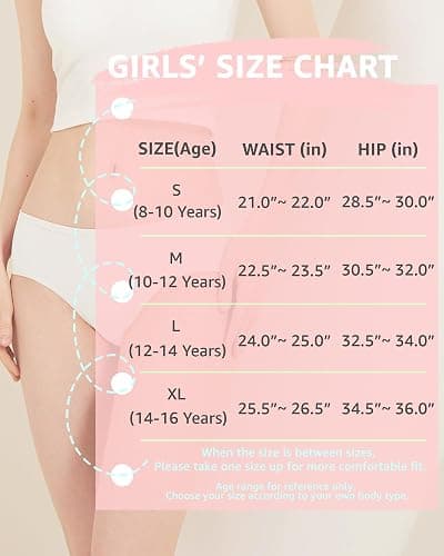 POPKOK Teen Girls Underwear Cotton Brief Panties 6 pack thumbnail 6