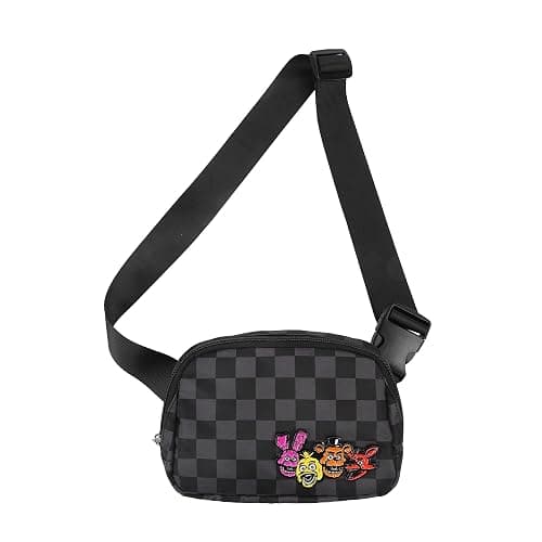 Five Nights at Freddy’s Checkered Belt Bag with Character Icons and Adjustable Strap - Image 1
