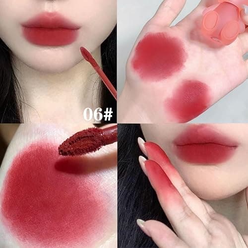 LuckNest 4 Colors Velvet Matte Liquid Lipstick set, Cute Rabbit Lip Glaze 2 in 1 Key Chain Lip Gloss Lip Stain, Waterproof Non-Stick Cup Long Lasting Lip Clay Cute Lip Makeup for Girls thumbnail 8