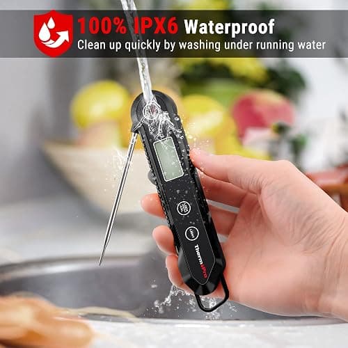 ThermoPro Digital Instant Read Meat Thermometer for Grilling Waterproof Kitchen Food Thermometer with Calibration & Backlight Smoker Oil Fry Candy Thermometer for Commercial Bakeware thumbnail 4