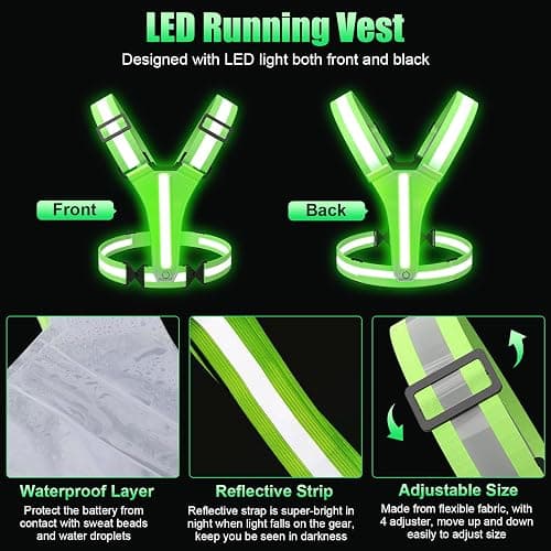 SAWNZC LED Reflective Vest Running Gear thumbnail 6