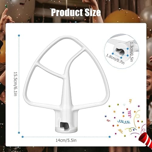 K45B Coated Flat Beater for KitchenAid 4.5-5 Qt Mixer Paddle Attachment Flat Beater Fits Stand Mixer Bowls For KitchenAid 4.5-5 Quart Bowls, Kitchenaid Paddle Attachment thumbnail 3