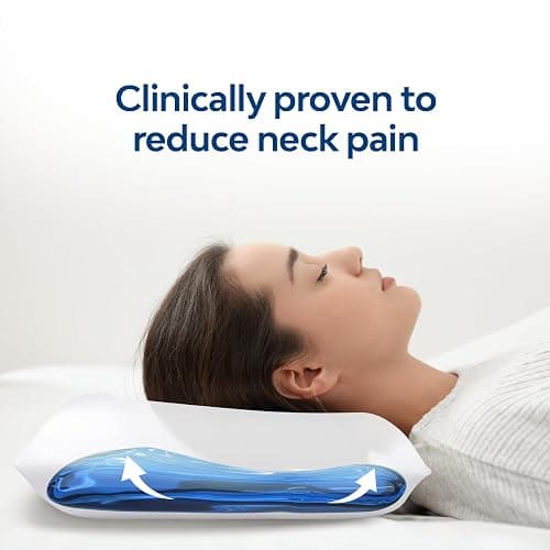 Mediflow Fibre Water Pillow - Sleeping Bed Pillow for Neck Pain Relief, Adjustable for Sleeping Positions. Side, Back and Stomach Sleeper Friendly, The First & Original Water Pillow (1 Pillow) thumbnail 2
