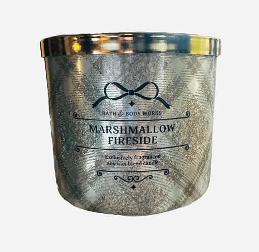 Bath & Body Works White Barn Marshmallow Fireside 3 Wick Candle, 14.5oz/411g thumbnail 3