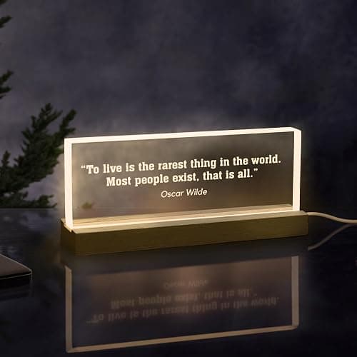 Custom Quote Plaque – Personalized Acrylic Sign with Your Words, Optional LED Light Base thumbnail 6