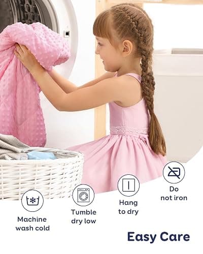 Kivik 3lbs Weighted Blanket, Cooling Soft Minky Dot Heavy Blankets, 36"x48" | Gentle Hug-Like Comfort, Reversible Cooling & Cozy for All Seasons, 7-Layer for Even Weight Distribution, Machine Washable thumbnail 7