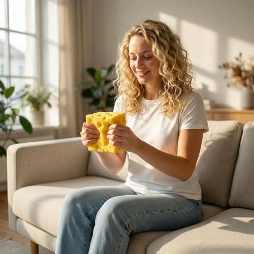 Cheese Squishy Lovely Unbreakable Cute Cheese Cute Toy Soft Foam Stress Toy for Men Women for Stress Relief Squeeze Ball thumbnail 5