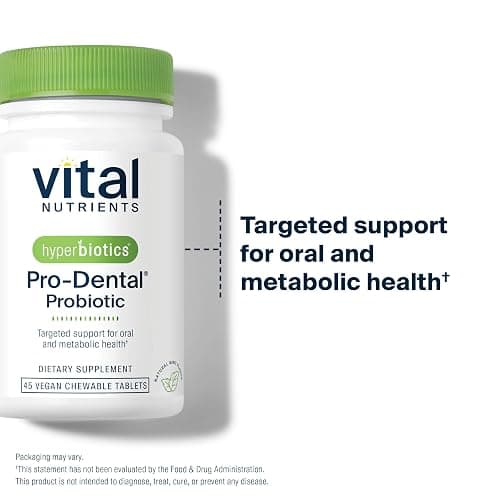 Hyperbiotics Vital Nutrients Pro Dental Probiotic | Clinically Studied BLIS K12 and M18 | Oral Probiotics for Bad Breath treatment for adults | Oral Health for teeth and gums | 45 Mint Tablets thumbnail 4