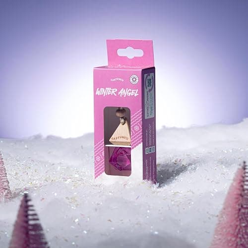 Carfume Limited Edition Winter Angel Car Air Freshener | Premium Bubblegum, Vanilla & Cotton Candy Fragrance | Luxury Recyclable Scented Diffuser - Odour Eliminator - UK Made Car Accessories thumbnail 3