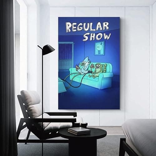 JIANLE American Comedy Animation Regular Show Poster Canvas Wall Art Prints Poster Gifts Photo Picture Painting Posters Room Decor Home Decorative 12x18inch(30x45cm) thumbnail 3