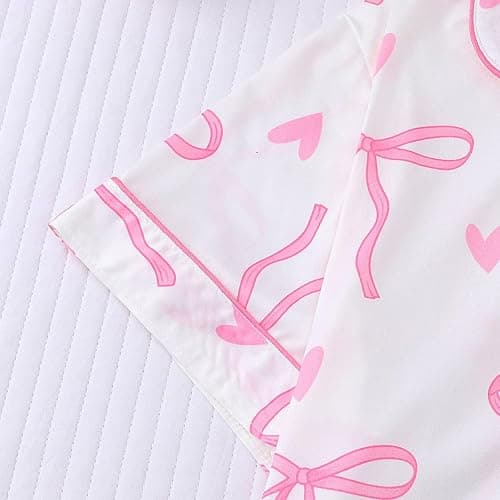 Christmas Pajamas For Women Set,Button Down Short Sleeve Shirts And Shorts Set Soft Casual Cute Xmas Print Pjs Sleepwear thumbnail 7