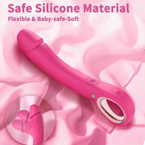 IRKEAC Dildo Vibrator Adult Sex Toys for Woman, G Spot Vibrator with 10 Powerful Vibrating Modes, Realistic Silicone Dildos G Spot Clitoral Nipple Stimulator Sex Toy for Woman thumbnail 6