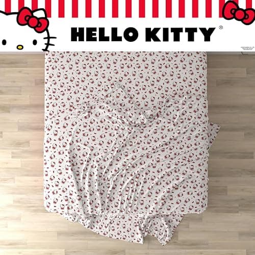 Collectibles Hello Kitty Bedding Super Soft Cotton 3 Piece Twin XL Sheet Set, College Dorm Essentials (Officially Licensed Product) by Franco thumbnail 6