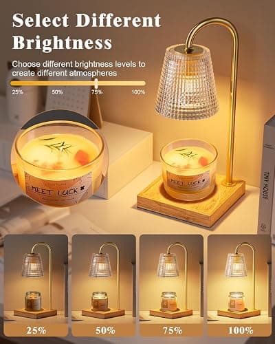 Hong-in Candle Warmer Lamp with Timer Dimmer,Birthday Gifts for Women Mom Sister,House Warming Gifts New Home Room Decor,Vintage Wax Warmer for Scented Wax Jar Candles thumbnail 3