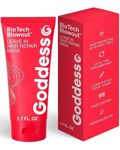 Biotech Blowout Leave-In Restorative Hair Mask 1.7 Fl Oz, Style & Heat Protectant (up to 450°F), 8-Hour Style, Frizz Control, for Damage Heat, Bleach, Colour & Chemical Stress, by Goddess Maintenance - Image 1