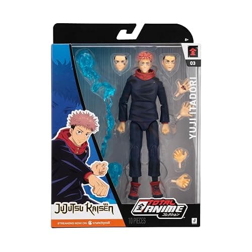 Total Anime Yuji Itadori - 6.5-Inch Scale Figure with Swappable Faceplates, Alternate Hands, and Energy Effects thumbnail 2
