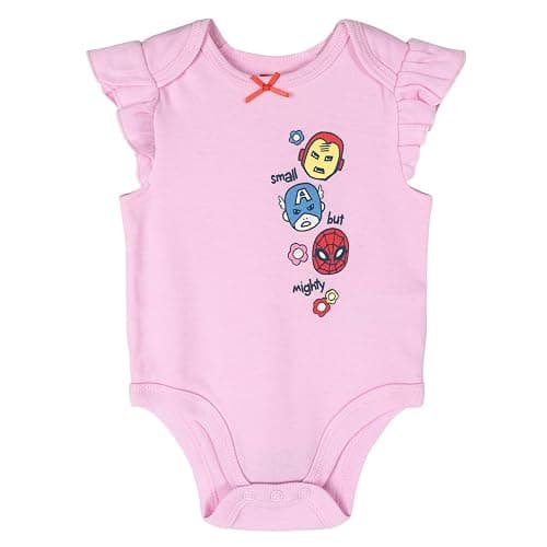 Marvel Comics Baby 5-Pack One Piece Bodysuits Newborn to Infant thumbnail 4