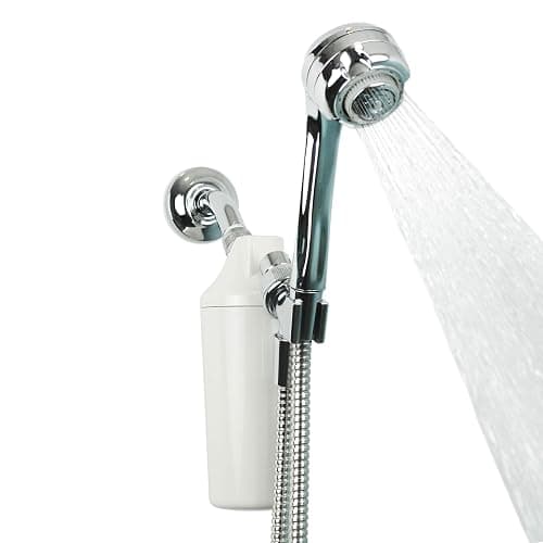 Aquasana Shower Filter | Dermatologist-recommended for softer, healthier skin & hair | Proven to reduce 90% of chlorine for 6 months | High pressure | Chrome wand shower head | AQ-4105CHR - Image 1