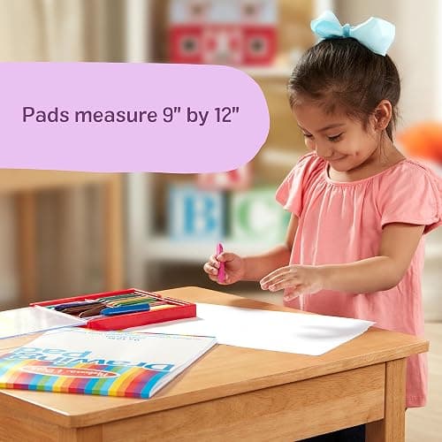 Melissa & Doug Drawing Paper, Sketch Pad, 3-Pack Bundle for Coloring, Writing or Painting (9 x 12 inches) - 50 Sheets Each, Kids Drawing Pad & Art Supplies for Kids Ages 3+ - FSC Certified | 3 Drawing Pads, 150 Sheets, Heavyweight Bond Paper, White, Sketching and Painting, Premium Art Supplies for Kids, Ages 3+ thumbnail 5
