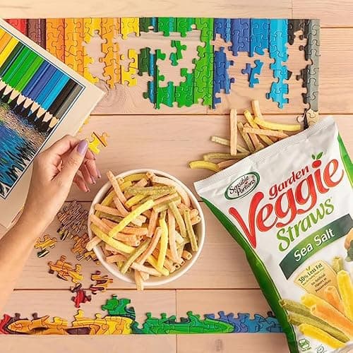 Veggie Straw Variety Pack - Assortment of Garden Sea Salt, Cheddar Cheese and Zesty Ranch Snack Size - Care Package Gift Box Gluten Free (30 Count) thumbnail 5