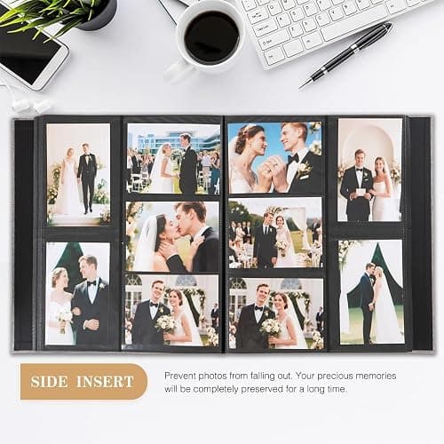 Finksy Linen Hardcover Photo Album 4x6 600 Photos Large Capacity for Family Wedding Anniversary Baby Vacation thumbnail 3