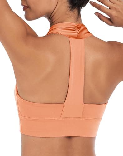 Panadila Womens Halter Sports Bra Cropped Workout Top Medium Impact Pilates Bra Racerback Tank Top for Dance Gym thumbnail 2