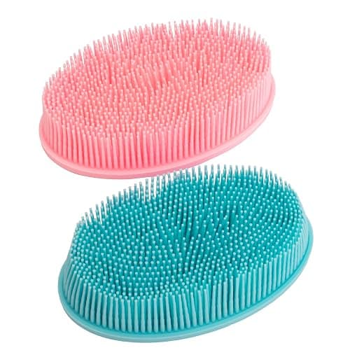 DNC Silicone Body Scrubber Exfoliating Bath Body Brush for Shower 2 Pack thumbnail 2