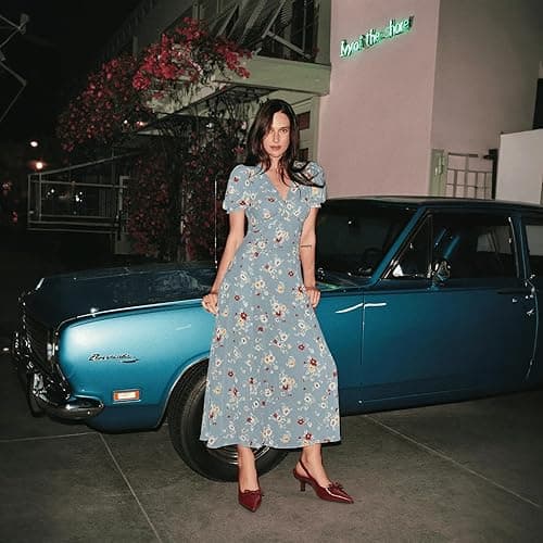 Mattiventon Slingback Heels for Women Kitten Heels Bow Ankle Strap Pointed Toe Heel Sexy Wedding Dress Party Pumps thumbnail 4