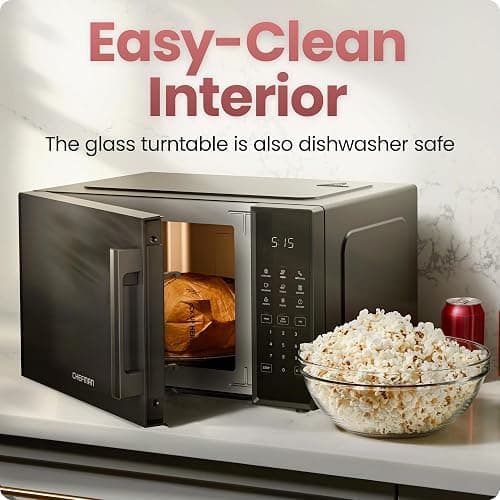 Chefman Countertop Microwave Oven 0.9 Cu. Ft., 900 Watts with 10 Power Levels, 6 Cooking Presets with One-Touch Express Cook, Eco Mode, Child Safety Lock, & Mute Button - Black thumbnail 7