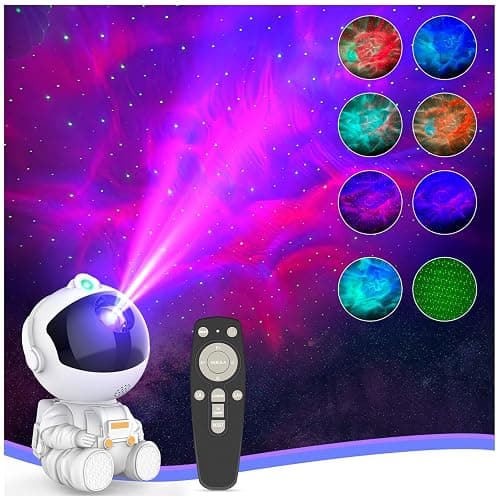 JIWYJOT Astronaut Galaxy Projector for Bedroom Decor, Birthday Gifts for Adults Teen Girl Gifts Ambient Lighting, Ceiling Space Star Night Light Projector for Kids Room Decor Aesthetic - Image 1
