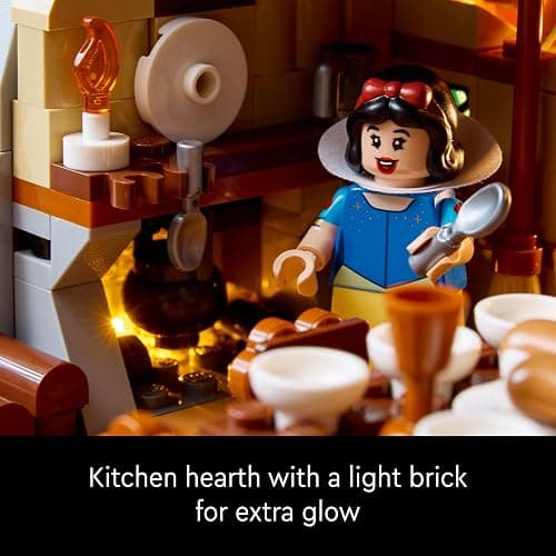 LEGO Disney Snow White and The Seven Dwarfs’ Cottage Building Kit for Adults, Build and Display Disney Princess Set with 10 Minifigures Including Snow White, Gift for Fans of The Classic Movie, 43242 thumbnail 4