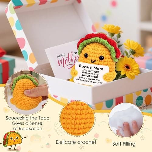 Birthday Gifts for Stepmom Bonus Mom Christmas Funny Gift from Daughter, Mothers Day Stepmom Birthday Gifts Ideas from Son - Handmade Crochet Cute Unique I Love Best Steped Mom Ever Easter 2025 Gift thumbnail 7