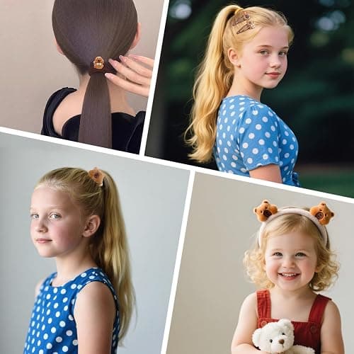 Mangpung Capybara Gifts,Kawaii Capybara Hair Accessories Gift Set Include Cute Capybara Hair Clips,Headband,Hair Band,Hair Ties,Purse,Stickers,Necklace,Bracelet,Christmas Birthday gift Set thumbnail 7